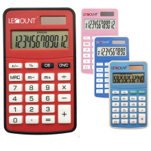 12 chiffres Calculatrice de poche à double taille avec différentes couleurs en option (LC360)